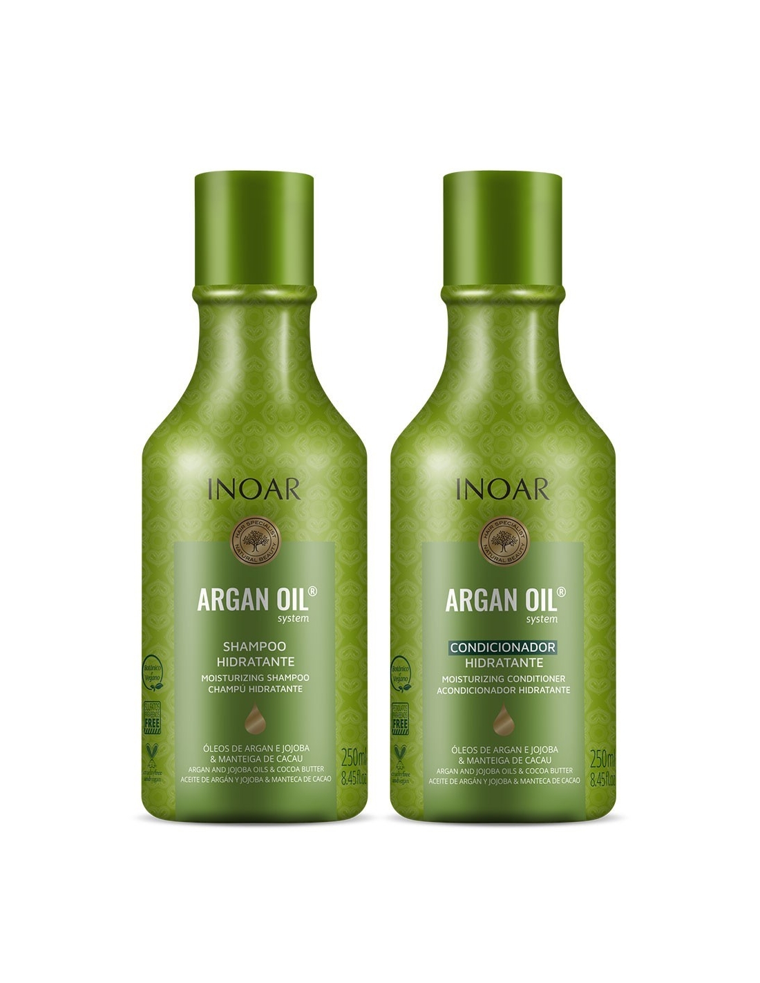 Argan Oil Shampoo and Conditioner Set - Sulfate-Free Formula with  Nourishing Moroccan Oil and Keratin -for All Hair, Curly or Straight -  Hydrate